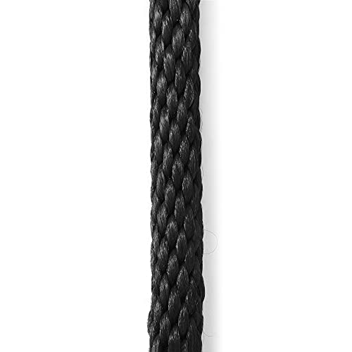 Smithbuilt 10 Ft Long Poly Lead Rope For Horse, Black - Brass Plated Snap #TOP3