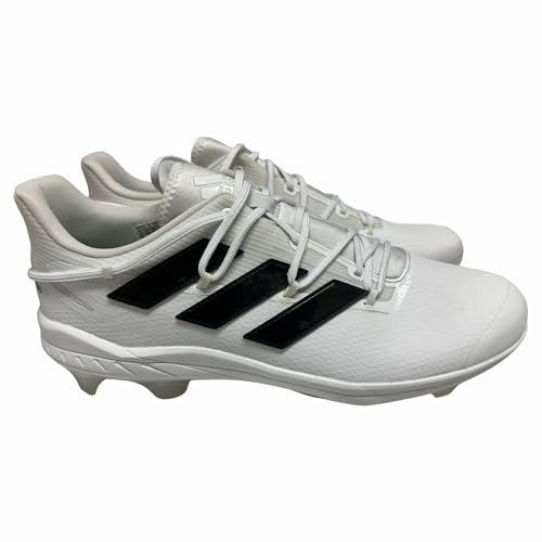 adidas Men's Adizero Afterburner8 Pro TPU Molded Baseball Cleats Shoes White/Black - Size Men's 13.5