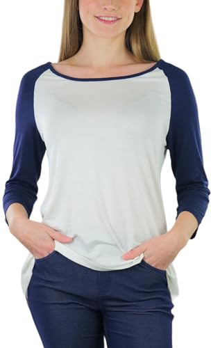 Image of ToBeInStyle Women's Classic Two Color Cotton Baseball T-Shirts