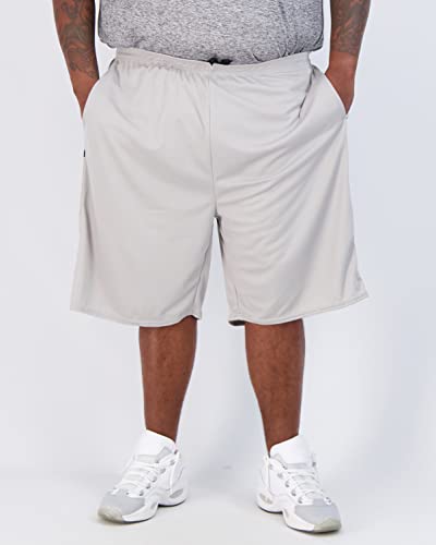 Image of Real Essentials Men's Big & Tall 3-Pack Dry Fit & Mesh Active Athletic Perfomance Shorts (3X-5X)