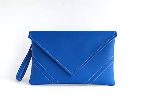 Cobalt blue clutch bag next Clearance