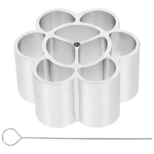 Veemoon Juego de Moldes para Freír de Aluminio con 9 Cavidades Molde para Snacks Fritos como Buñuelos y Tortitas de Resistente al Calor Adecuado para Cocina Doméstica y Comercial