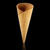 Cone King Knusprige Eiswaffeln, Dänische Riesenhörnchen für 2-3 Kugeln, 60x175mm, 30 Stück, Mit Platz für Sahne und Sauce