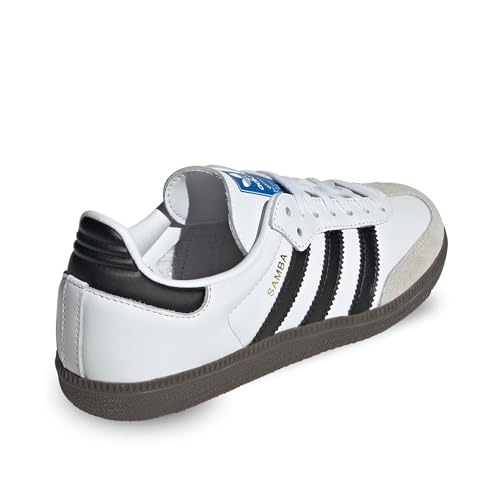 adidas Samba Og J 3-Stripes 60S Retro Contrast Trainers (White Black, US 4.5)3