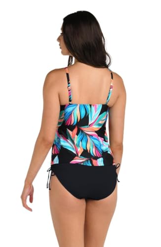 24th & Ocean Women's Underwire Cutout High Neck Tankini Swimsuit Top2