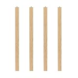 Waddell Parsons Square Table Leg (4 Count, 28' H) | Quick Mount Ash Wood Coffee Table Legs with 5/16' #18 Hanger Bolt | Replacement Decorative Unfinished Furniture Legs for DIY Home Improvement