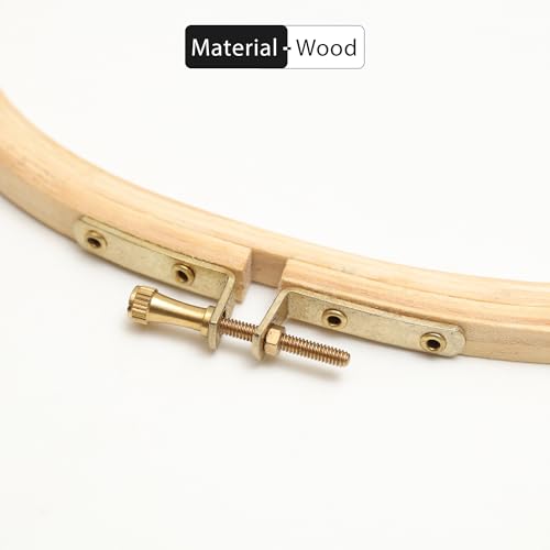 Image of EmbroideryMaterial Wooden Square Embroidery Hoop Ring Frame (7.75 x 7.75 Inch) | for Cross Stitch, Hand Embroidery, Sewing, DIY Craft, Aari Work & Wall Decor with Brass Screw (1 Piece)