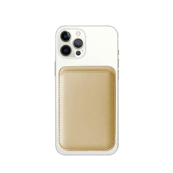 Stealodeal MagSafe Wallet, Magnetic Phone Vegan Leather Wallet - Slim 3 Cards Holder Designed for MagSafe Compatible with iPhone 15, iPhone 14, iPhone 13, iPhone 12 Series Models (Brown) (Golden)-image-32