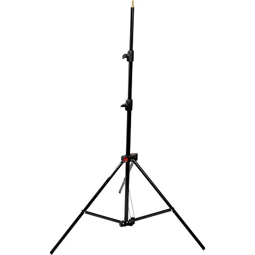 Manfrotto 1052BAC Stativo Serie Babylight con Sistema Pneumatico, 3 Sezioni in Alluminio, Altezza 237 cm, Nero