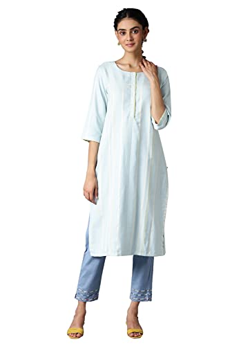 Image of W for Woman Women's Rayon Floral Regular Kurta