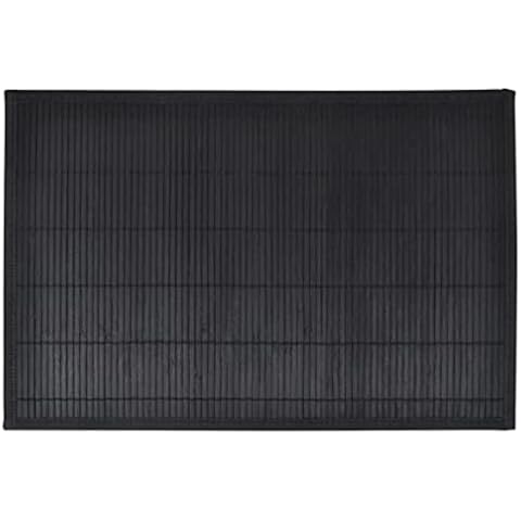 vidaXL 6X Salvamanteles Rectangulares de Bambú Negro Cover
