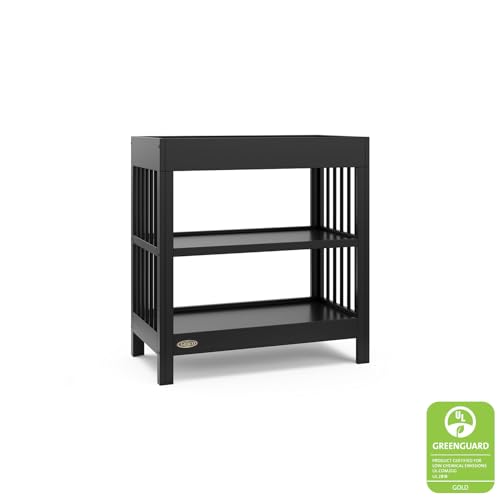 Graco Teddi Changing Table with Water-Resistant Changing Pad, Black - image 6