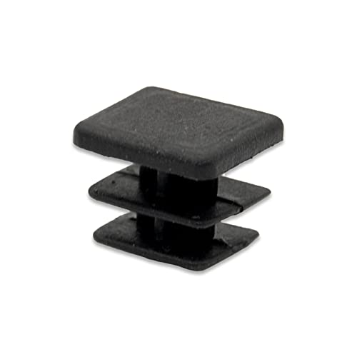 Image of Flyshop 13 x 13 mm, 0.51 inch x 0.51 inch Black Plastic Hole Plugs Square Tubing End Caps Tube Inserts Durable Furniture Glide for Chair Table Stool Leg 8 Pack