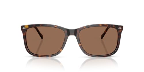 Catálogo de Lentes Vogue comprados en linea. 50 Vogue Eyewear VO5618S - anteojos de sol cuadradas para hombre, color Habana oscuro/café oscuro, 57 mm, Dark Havana/Dark Brown, 57 mm