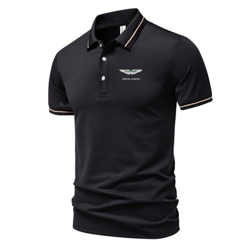 HYFZXWX Polo de golf pour hommes pour As_ton Mar_tin revers T-shirts à manches courtes T-shirt décontracté personnalisé/D/XXL