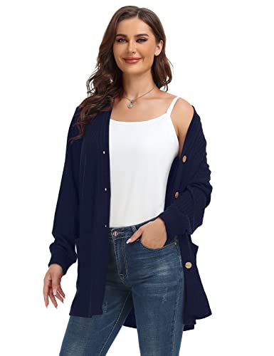 Image of MONNURO Plus Size Cardigan for Women Lightweight Button Down with Pockets