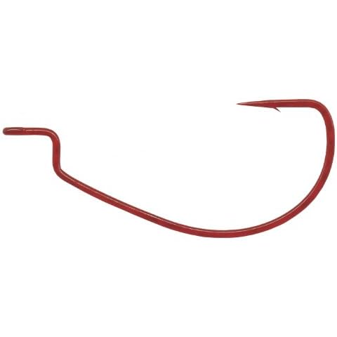 Gamakatsu Offset Extra Wide Gap Worm Hook-5 Per Pack (Red, 3/0) Cover