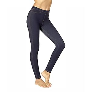 No Nonsense Women’s Stretch Denim Leggings with Pockets