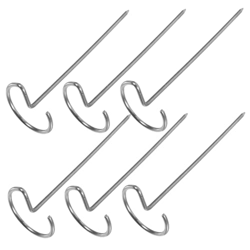 Cabilock 6 Piezas Brochetas Kebab Inoxidable para Freidora de Aire Accesorios Reutilizables para Asar Carne y Verduras Diseño Estable y Duradero