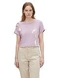 TOM TAILOR Damen T-Shirt mit Print 1030467, 28804 - Iris Flower, M