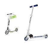 HUDORA Scooter for Kids 8 Years and Up & Teens 12 Years and Up, Adult Scooter with Big Wheels, Lightweight Durable All-Aluminum Frame Scooter & Razor A Kick Scooter for Kids - Lightweight