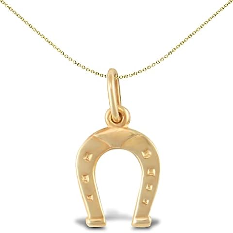 Jewelco London 9ct Yellow Gold Horseshoe Pendant Cover
