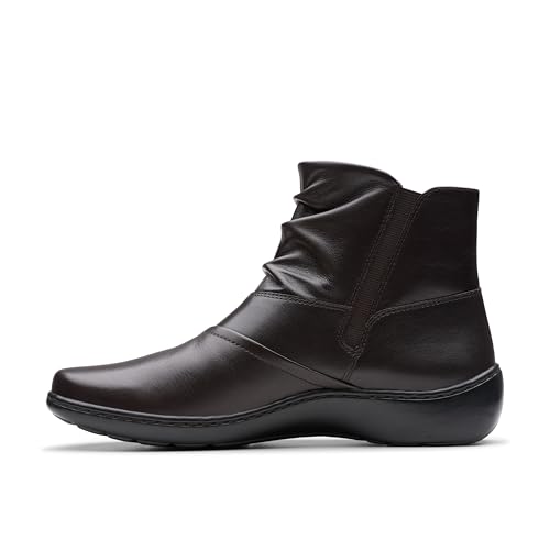 Clarks Clarks Collection Women's Cora Pace Ankle Boot, Chocolate Leather, 8 Medium US