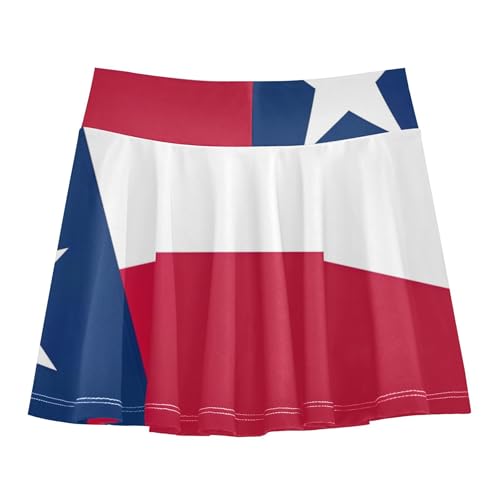 Joisal Texas Flag Athletic Shorts for Girls Skorts Toddlers Tennis Skirts Dance Teen Skirt 3t2