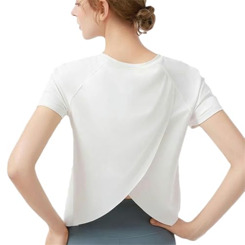 T-shirt fitness femme ample anti transpiration col rond pour la gym