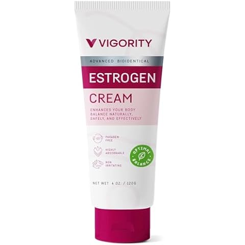 Estrogen Cream For Women, Natural Bioidentical, Hot Flashes Menopause Relief, Estrogen Cream With Wild Yam, Menstrual Cycle & Body Balance Support, Helps Reduce Hot Flashes, Paraben-Free, Vegan, 3-Month Supply(4 Oz) Cover