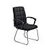 XZYZ Fauteuil Chaise de Bureau Ordinateur Chaise Cantilever Ergonomique avec Accoudoirs, Capacité Maximale150kg (Color : Black)