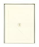 CR Gibson Boxed Stationery With 50 Sheets of Letter Paper and 25 Envelopes, Vanilla (CS81-4)