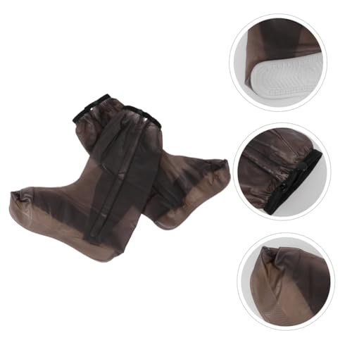 SUPVOX 1 Par Cubrezapatos de PVC con Tubo Alto, Antideslizantes, Protector de Lluvia para Ciclismo y Actividades al Aire Libre para Adultos miniatura 3