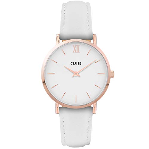 Preisvergleich Produktbild CLUSE Damen Analog Quarz Uhr mit Leder Armband CW0101203021
