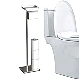 Porta Rotoli Carta Igienica da Terra,Organizzatore per Deposito di 4 Rotoli in Acciaio Inossidabile - Porta | Per Casa Soggiorno Camera Da Bagno Appartamento Posto Di Lavoro Hotel Scuola Pubbli