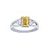 Buenas piedras preciosas Octágono Forma Facetada Amarillo Citrino Anillos de Plata Sólida - Hogar & Living El mejor regalo vendedor para el día del padre anillo de corte cojín -SR2-CIT-FC-1113-i uk