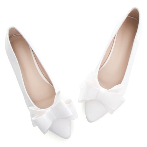 Image of TN TANGNEST Women Fashion Bowknot Flats Comfort Pointed Toe Dress Shoes