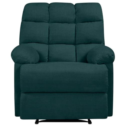 Image of Torque - Flumin 1 Seater Fabric Manual Recliner | Recliner Chair for Living Room, Office, Bedroom (Teal) | 1 Year Warranty