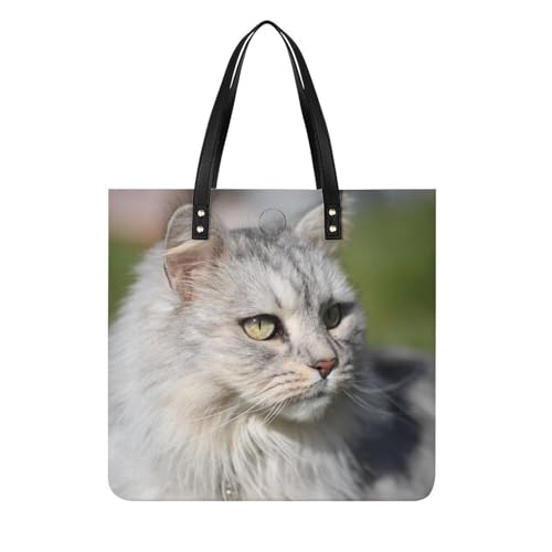 Sac à bandoulière chat gris pour femmes le parfait tote bag de voyage