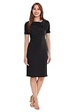 London Times Women's Dresses Polished Sheath Dress with Bow Detail Career Office Event Occasion Guest Black