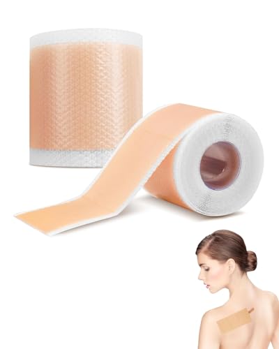 FUGLUS Parches cicatrizantes reutilizables 150 * 4 cm de silicona con colágeno - Hipoalergénicos, transpirables e impermeables para cesáreas, queloides, cirugías, quemaduras y acné