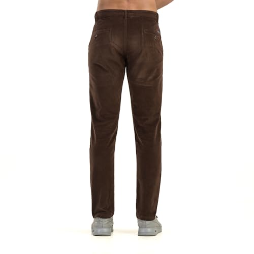 Image of BELANO Men Slim Fit Corduroy Cotton Stretch Chinos