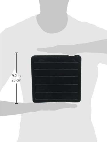 Image of Akro-Mils 41287 Plastic Width Dividers for AkroBins Super-Size Heavy Duty Stackable Storage Bins Models 30287 and 30292, Custom Storage Inserts for Tools, Parts & Supplies, 6-Pack, Black