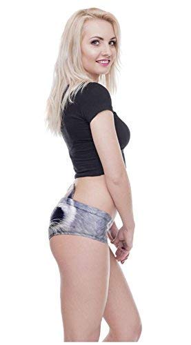 Image of JINKAIJIA Women's Flirty Sexy Funny Naughty 3D Printed Animal Tail Underwears Briefs Gifts With Cute Ears