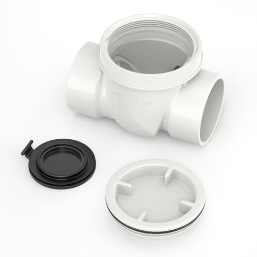 Image of GASHER 3 inch PVC Backflow Preventer Valve, Sewer Check Back Flow Preventer Drain Backflow Preventer Valve for a Variety Of Drainage Systems (Pack of 2)