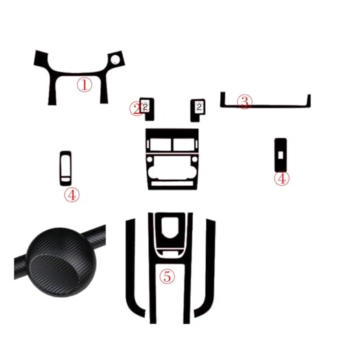 Autocollants carbone pour Land Rover Discovery Sport - Vinyle poignée de porte et panneau central
