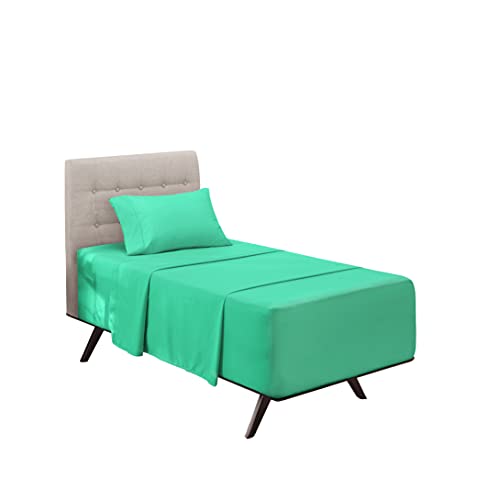 Image of Hearth & Harbor Extra Deep Pocket 3-Piece Bed Sheets Set - Super Deep Fitted Sheet 18 - 24 inces Depth, Fits High Profile Mattresses with Toppers, Twin XL, Mint Green