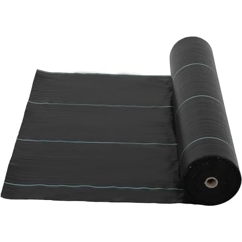 Garvee 6 ft X 300 ft Weed Barrier Landscape Fabric Heavy Duty, Premium 2.4 oz Ground Cover Weed Block Gardening Mat, Easy Setup & Superior Weed Contro