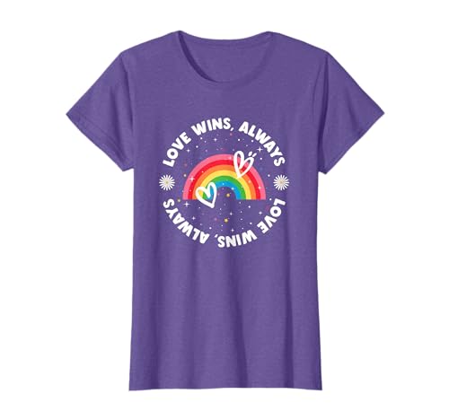 Love Wins, Always LGBTQ Ally 2024 Pride Month Rainbow T-Shirt