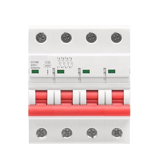 Disjoncteur GYM8 4 pôles courbe C 10A pour rail Din avec indicateur